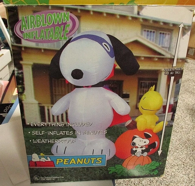 SNOOPY PEANUTS HALLOWEEN Inflatable Over 6' Complete Airblown Gemmy