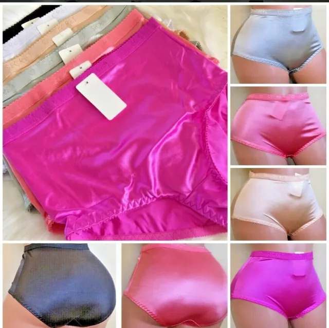 5 Pcs Lot Womens Sexy Satin Thongs Panties Silky G-string Underwear,S M L  XL 2X 
