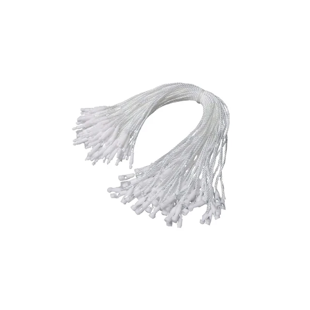 1000Pcs 7.5-inch Hang Tag Nylon String Snap Lock Loop Ties White