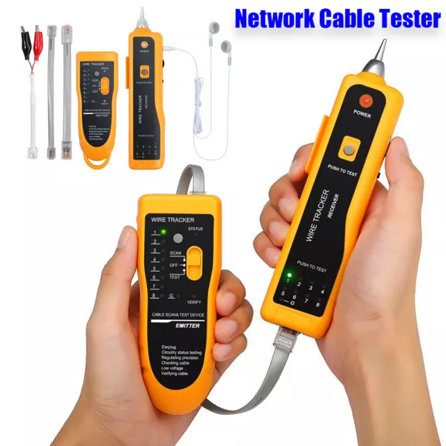 RJ45 RJ11 Cable Network Tester Tracker LAN Wire Finder Tracer Line Toner Probe