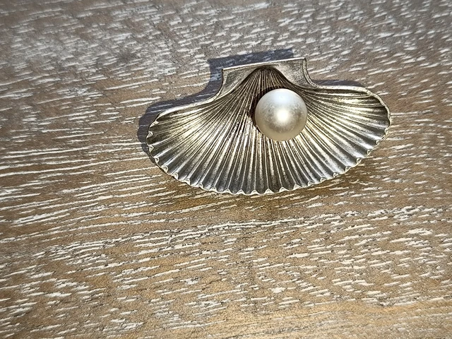 broche ancienne art déco en argent massif - IT