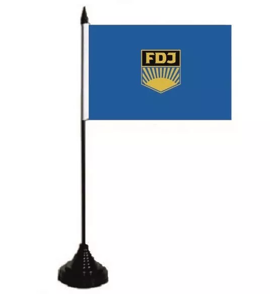 Tischflagge DDR FDJ  Tischfahne Fahne Flagge 10 x 15 cm