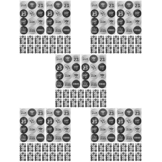 100 PCs Abschluss selbst kleber Aufkleber Dekorative Aufkleber Grad