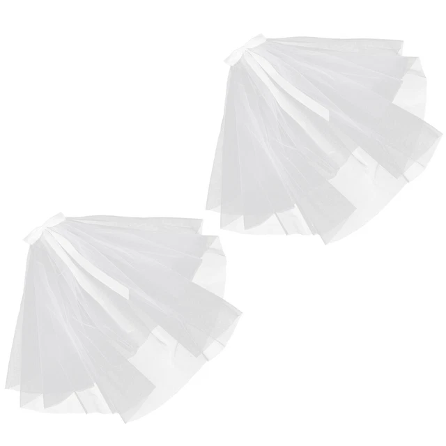 2 pz veli da sposa in tessuto velo da sposa spose veli da sposa bianchi