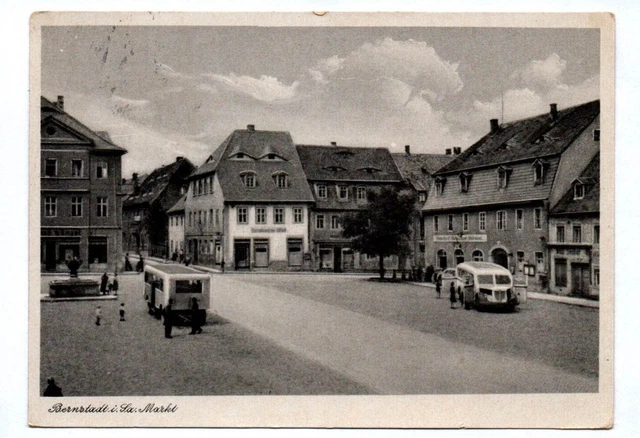 Ak Bernstadt IN Sachsen Mercato 1955