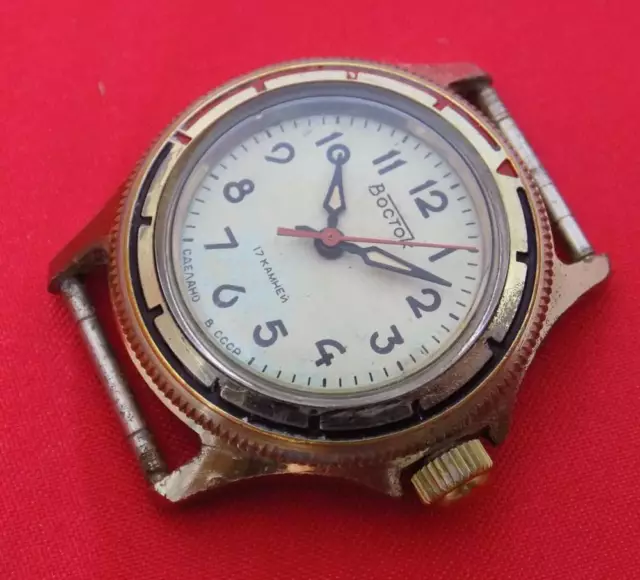 RARO Orologio da polso Vostok Komandirskie Junior Sovietico Russo URSS vintage uomo