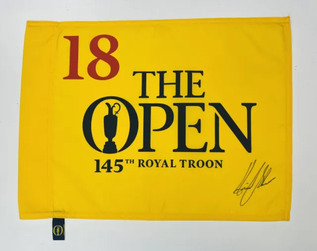 Henrik Stenson signed 2016 Open golf flag / COA