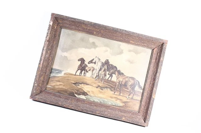 ANCIEN CADRE & verre, style Louis XVI feuillure 41x31 cm dorure d