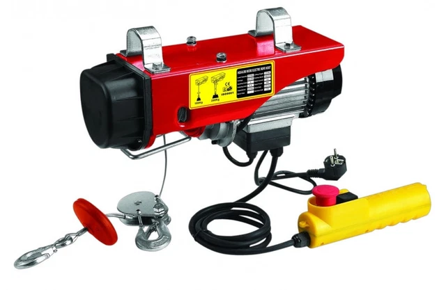 Treuil Électrique 400kg 850W - Palan à Chaîne Avec Télécommande Sans Fil, Hauteur 12m, Levage Sûr Et Puissant