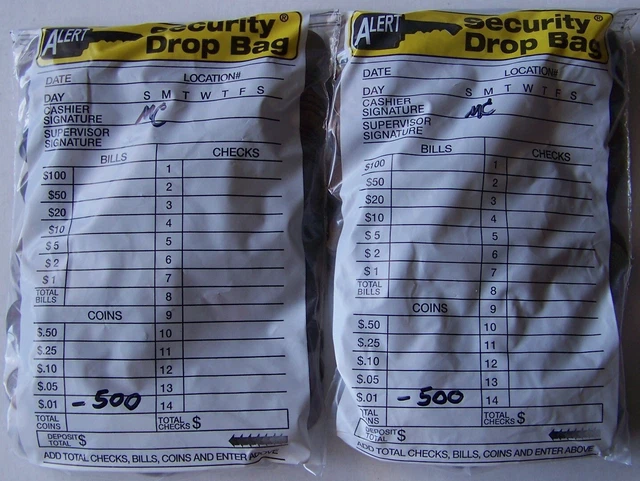 1000 Wheat Pennies Mixed Dates PDS - Sealed Security Bag No. 1156538 & 1156539