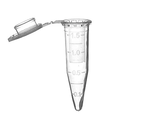 MUHWA 500 PCS Polypropylene Graduated Microcentrifuge Tubes with Snap Cap 1.5...