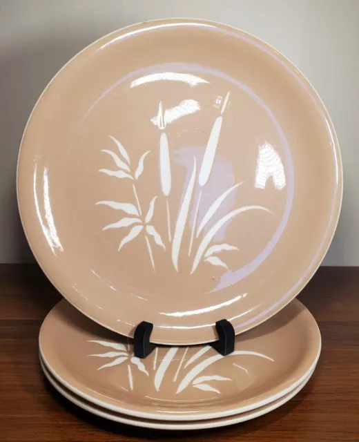 1950 Harmony House 4638 Marshland Cattail 11' Chop Plate + (2) 10" Dinner Plates