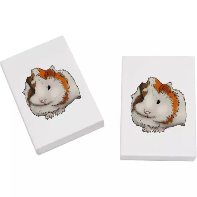 2 x 45mm 'Guinea Pig Pup' Erasers / Rubbers (ER00029427)