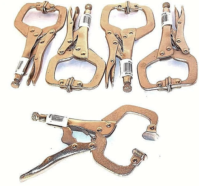5 pcs 6" Locking C Clamp with Swivel Pad | Welding Locking Pliers Clamp Tools