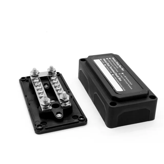 Universal 48VDC Car Bus Bar Power Negative Distribution Box Black Terminal Block