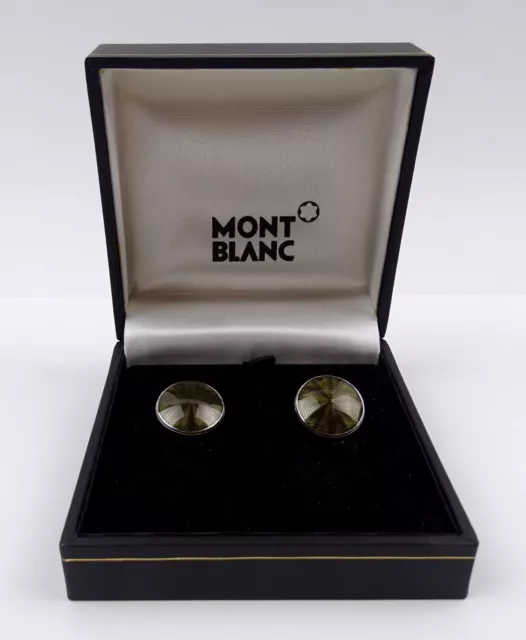 Montblanc Meisterstück Button Covers olivgrün Edelstahl Manschettenknöpfe Luxus