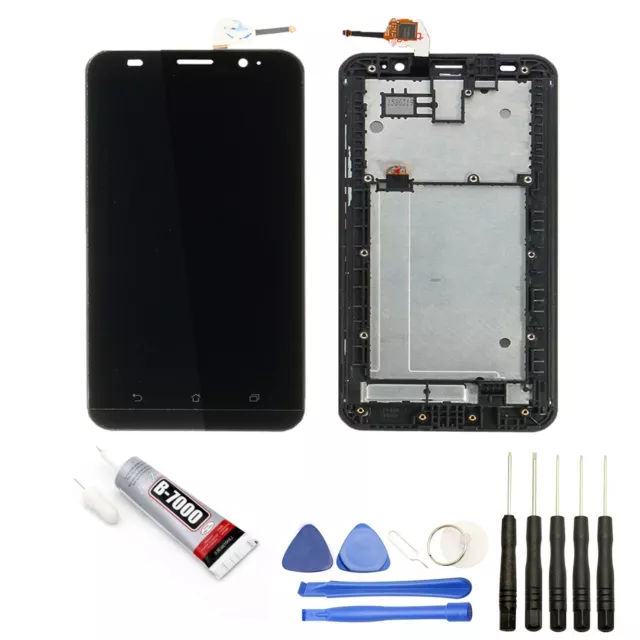 Vitre+ Ecran Lcd Sur Chassis Pour Asus  Zenfone 2 Ze551Ml Z00Ad 5.5" Noir Outils