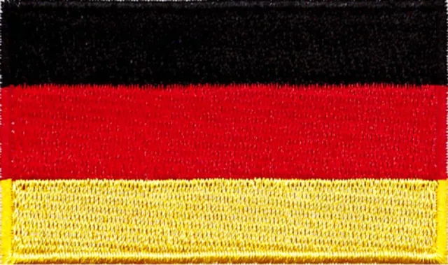 German Flag Small Iron On / Sew On Patch Badge 6 x 3.5cm GERMANY DEUTSCH