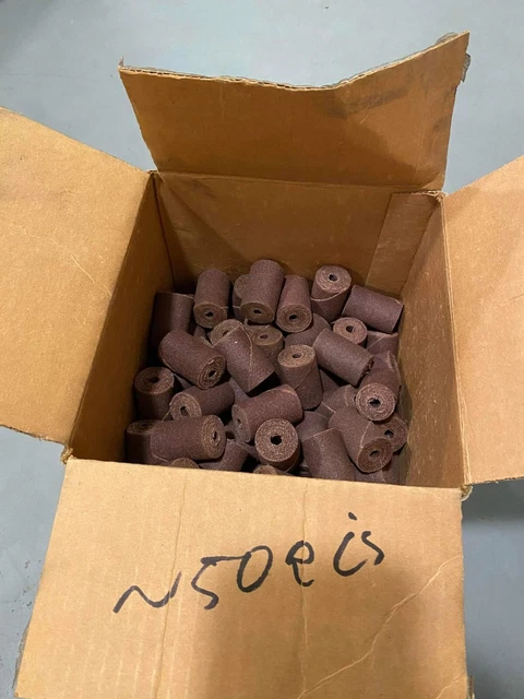 Box Of Genuine Merit Abrasives Cartridge Rolls 1 X 1-1/2 X 1/4 80ARB ~50pcs