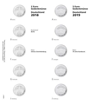 Lindner 1505-7 Carat K3 Feuille pré-imprimée Allemand Etats Fédéraux 2018-2019