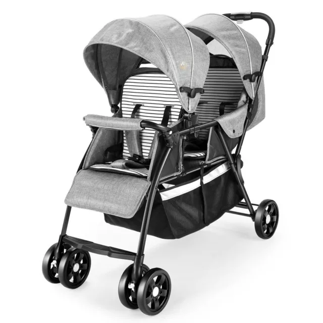 Cochecito 2 en 1 cochecito gemelo bebé buggy plegable cochecito para hermanos cochecito para niños