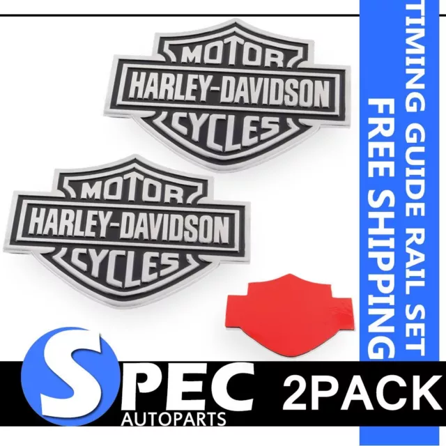 Iron Bike Emblem For Harley Davidson Style Sticker Metal Badge 2pcs/set in US