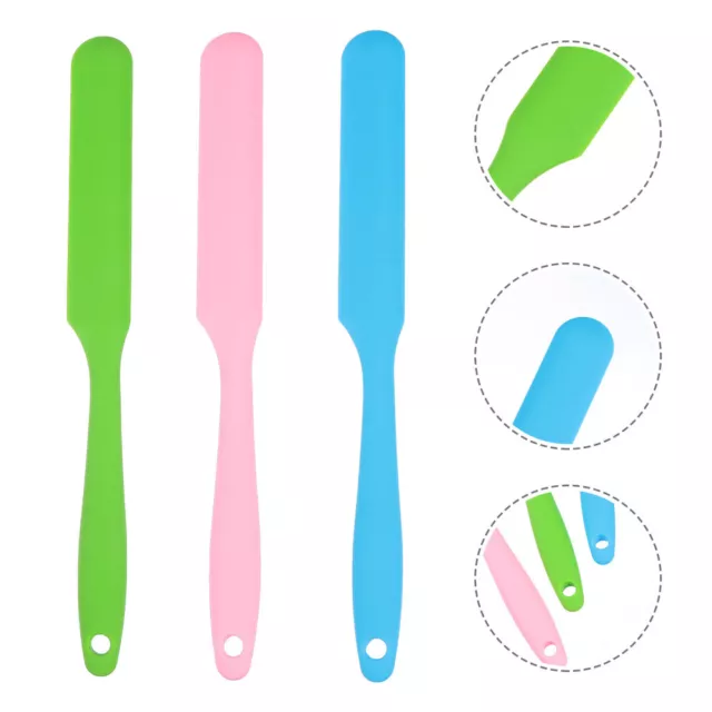 3 Pcs Spatule Bâton D'épilation En Silicone Raclette De Cire