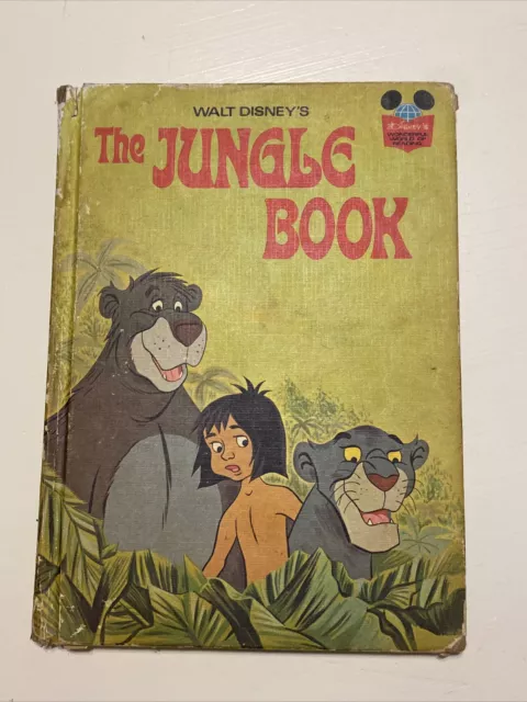 Vintage 1974, The Jungle Book - Walt Disney's The Wonderful World Of Reading, HC