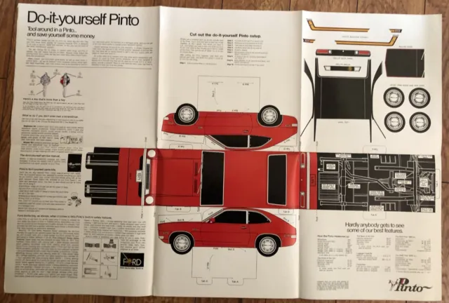 Vintage 1971 Ford Pinto Car Advertising Dealer Brochure - Build Your Own!! 4