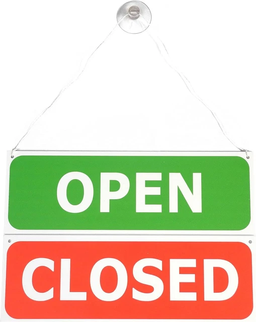 DOUBLE SIDED HANGING Open/Closed Door Sign $68.09 - PicClick AU