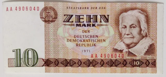 10 Mark Schein der DDR von 1971