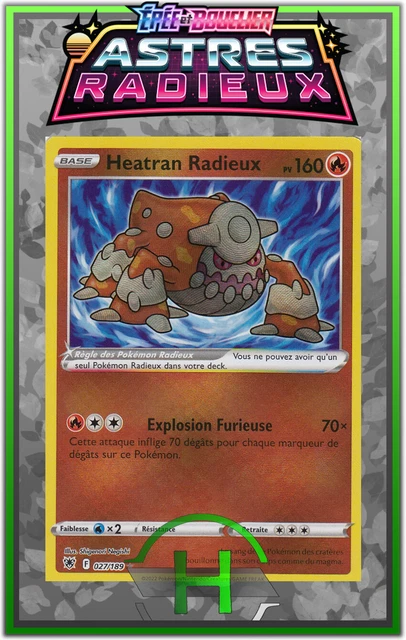 Coffret Pokémon – Heatran Radieux 27/189 – 10 Cartes Françaises, Epée Et Bouclier 10