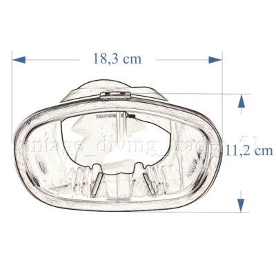 Runde Classic retro Einglas Taucher-Maske Scuba Taucherbrille Vintage-Style NEU 