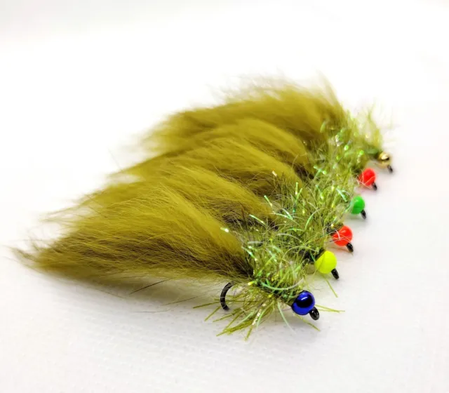 WORM FISHING FLIES, 18 Pack, GH Fritz Squirmy Worms, mixed Colour