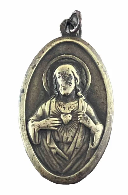 VINTAGE CATHOLIC SACRED Heart Of Jesus & Virgin Of Carmel Religious ...