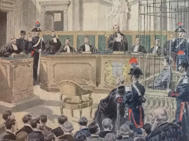 Le Petit Journal - L'assassin Du Roi D'italie A La Cour D'assise De Milan - 1900