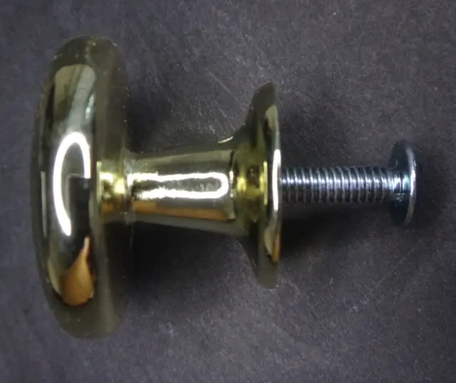 Polished Brass 1-1/4" Round Mushroom Cabinet Knob Pull BELWITH P406-PB