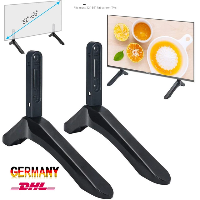 2X 32-65 Zoll TV Ständer Fernseher Standfuß Universal Höhenverstellbar Halterung