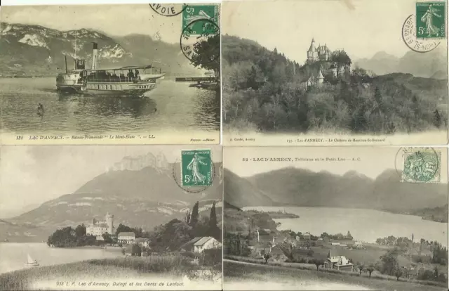 Lot De 100 Cartes Postales Anciennes Du Lac D'annecy(74) (Lot N°3).