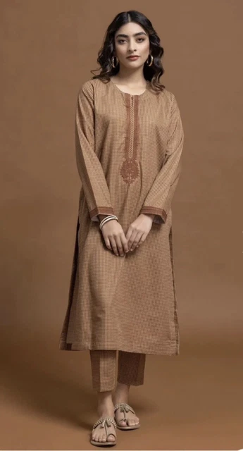 Pakistani Indian Kurti Lots of 4 Khaddar kameez Tunic Khaadi USsize M/ Pk size10