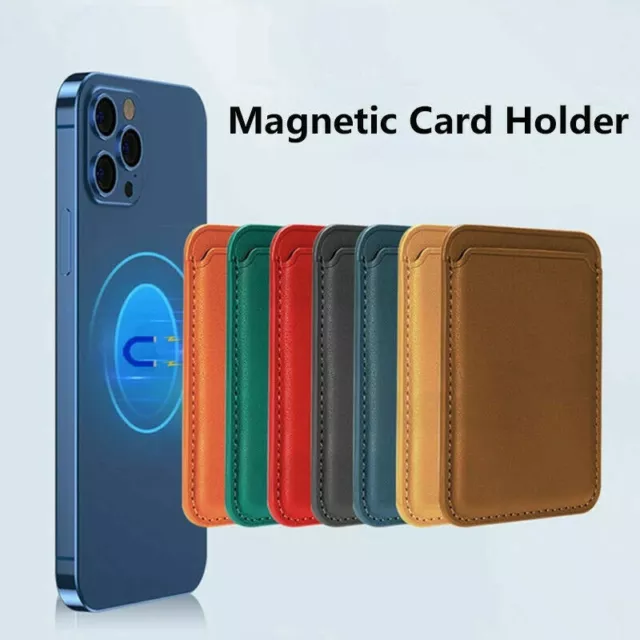 For iPhone 14 Pro Max 13 12 11 Pro Mag Safe Leather Wallet Card Slot Holder Case