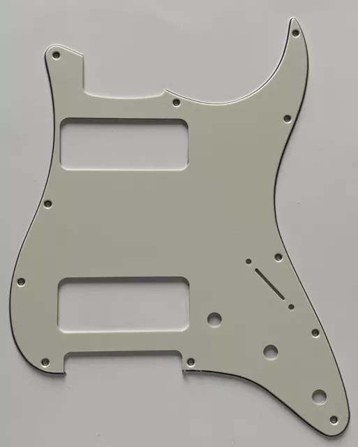For Fit Fender Stratocaster P90 2 Pickup Strat Guitar Pickguard 3 Ply Parchment