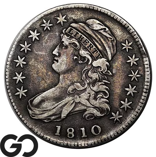 1810 Capped Bust Half Dollar, Choice XF Better Date ** Free Shipping!
