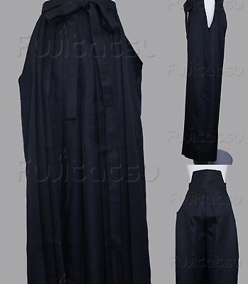 Japanese Woman's Kimono Hakama Umanori Pants Type L:100cm Black
