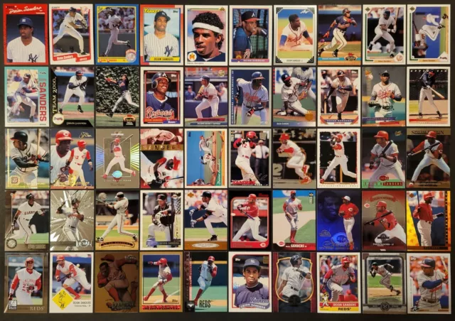 Lot of 50 Different DEION SANDERS Baseball Cards 1990-2022 BB3327