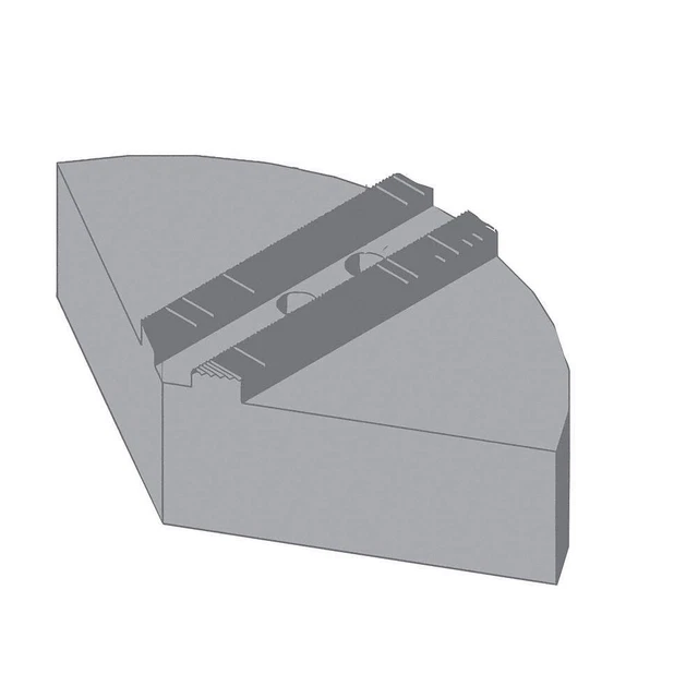 ABBOTT ALUMINUM KTT12P Lathe Jaw,M14,Aluminum