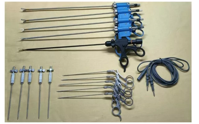 Laparoscopic Surgery Set 5 mmx 330 mm Endoscopy Surgical Instruments 15 pc