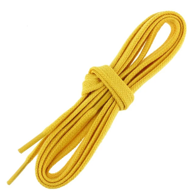 Les Lacets Français. Lacets plats et épais. SNEAKERS, Coton. Jaune bouton d'or.