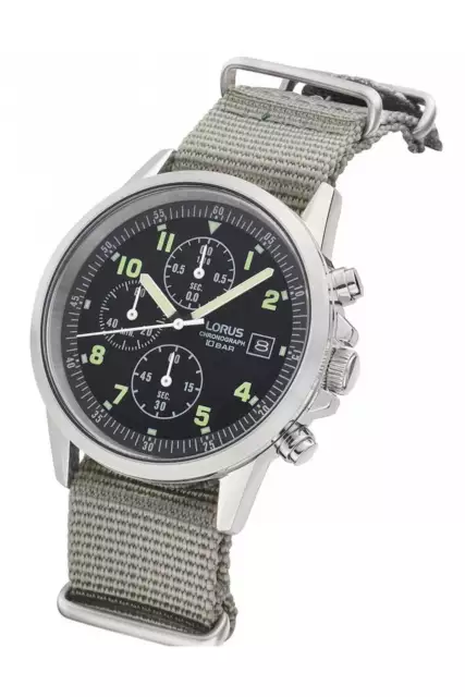 Lorus Hommes Militaire Montre 42mm Eau Résistant RM349JX9 3