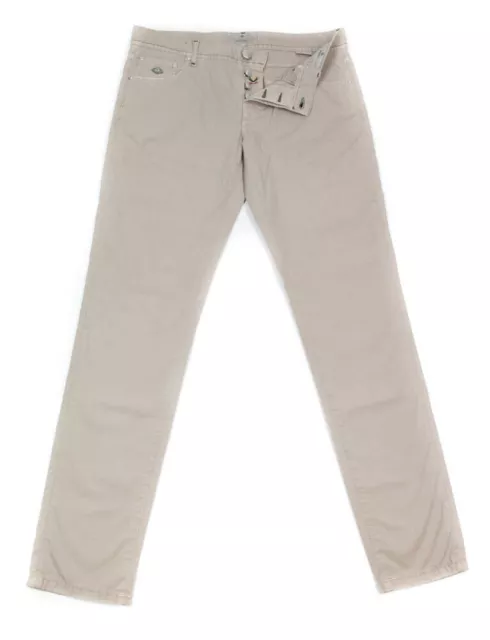 Luigi Borrelli Beige Solide Pantalon - Super Slim - 33/49 - (CAR2581530)